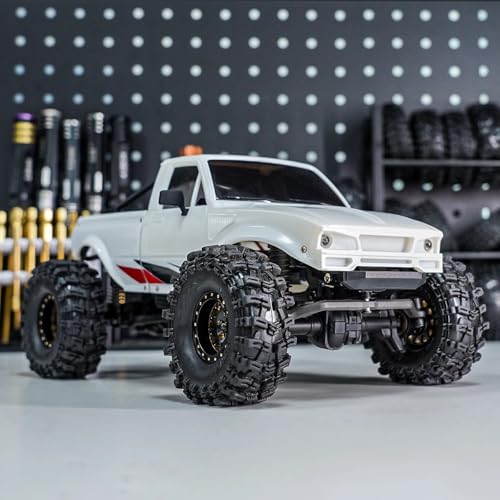 RC Spare Part Compatible with TRX4M for Defender for Bronco for Pickup Hard Body Shell with Bed Rack 1/18 RC Crawler Car Upgrade Parts(White) - size: White