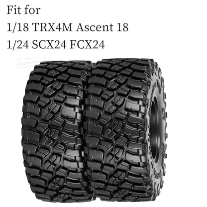 RC 1.0 Beadlock Tires for 1/18 TRX4M / Ascent-18 / SCX24 / FCX24 RC Crawler,1.0 In High Traction High Grip Rubber Tires w/Foam Insert,Style 5 - style: Style5(4pcs)