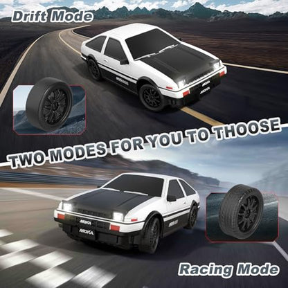 RC Drift Car, 1:24 Scale Drift RC Car, 4WD 25KM/H Remote Control High Speed Race Drifting Cars with Drift Tires LED Lights, RC Sport Cars Toys for Adults Boys Girls Kids Gift