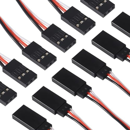 15pcs 3-pin Servo Extension Cable Cord 15cm Male to Female RC JR Servo Extension Cord Wire Connectors for Servo Extension Connection Control Board Remote Control Parts