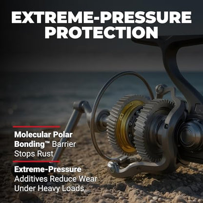 ReelX Fishing Reel Lubricant, Extreme-Pressure Anti-Corrosion Oil for Bearings, Spinning, Baitcasting, Spincast, Fly, Trolling & Electric Reels, Smooth Casting Saltwater Freshwater Protection, 4 oz | For Bearings, Spinning, Baitcasting, Spincast, Fly, Tro
