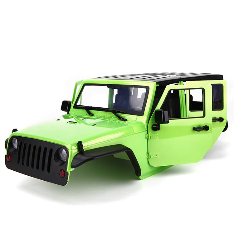 1/10 Jeep Hard Body Shell kit,Open Car Shell Kit 313mm Wheelbase for RC Crawler Car Axial SCX10 SCX10 II 90046 90047 RGT EX86100 (Light Green) - color: Light Green