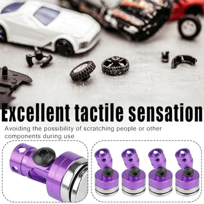 4 Pcs Aluminum RC Body Post Magnetic RC Body Mounts Invisible Body Post Mount Good Scx10 4Wd 1:10 RC Car Yellow Black Purple (Purple) - color: Purple