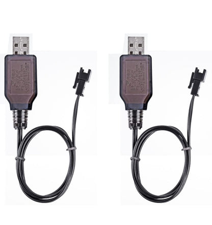 SM-2P Positive USB Charging Cable for RC Car 4.8 V 250mA Ni-MH Ni-CD Battery 2pcs
