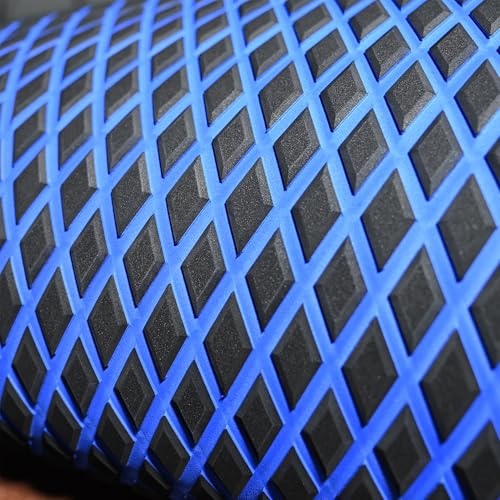 98.4"X43.31" Boat Flooring Self-Adhesive EVA Foam Boat Decking Marine Yacht RV Pool Non-Skid - color: Black and blue