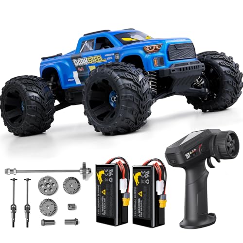 UDIRC 1610PRO Brushless Fast RC Car for Adults, 44+ MPH High Speed RC Truck, 4X4 Off Road All Terrain 2.4Ghz RTR 1:16 Remote Control Car, with 2 Lipo Batteries, Compatible with 3S Lipo