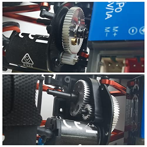 MORLORDY RC Metal Gearbox Gears Set Transmission Gears Kit for 1/24 RC Crawler Car Axial SCX24 Upgrades Parts