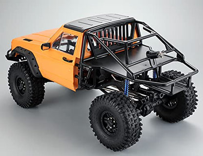 RC Crawler Body Cab & Back-Half Cage Body Shell for 1/10 RC Crawler TRX4 SCX10 90046 AT4 GEN 8 Scout II (Orange) - color: Orange