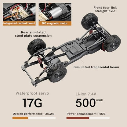 ARRIS MN82 PRO 1/12 Toyota LC79 RC Rock Crawler 4WD RTR Truck | Upgraded Chassis, LED Lights, Full Proportional Control, Trail Ready Design - color: Mn82pro-silver