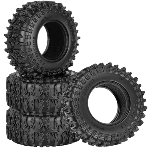 RC 1.3 Soft Silicone Rubber Wheel Tires for 1/18 TRX4M/Ascent-18/FMS 1/24 SCX24 RC Crawler,1.3" Soft Mud Terrain/Rock Crawling/Swamp Claw Mud Terrain/Road RC Tires 4Pcs,Style (B) - style: 4Pcs 1.3 Rubber Wheel - (B)