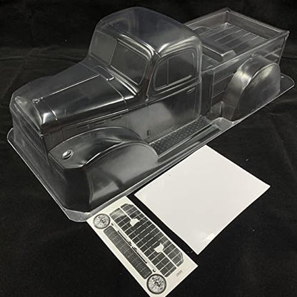 313mm Wheelbase Body Shell, RC Clear Body for 1:10 Truck Model Car Parts