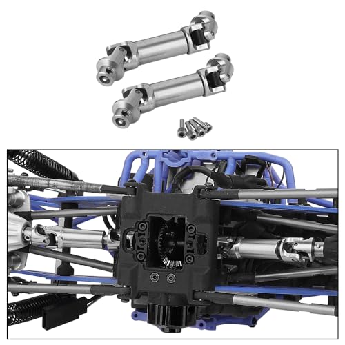 2PCS Stainless Steel Center Slider Driveshaft Set for LOSI Mini LMT 1/18 4X4 Brushed Monster Truck RTR LOS01026 Metal Upgrade Part