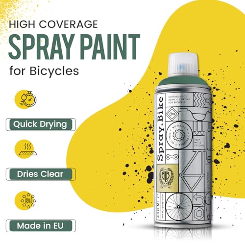 Spray.Bike Spray Paint - Elswick (Muted Teal Green) | Designed Mainly for Bicycles | Multi-Use Acrylic Spray Paint for Metal, Plastic | High Coverage Bike Paint, 400ml - color: Elswick