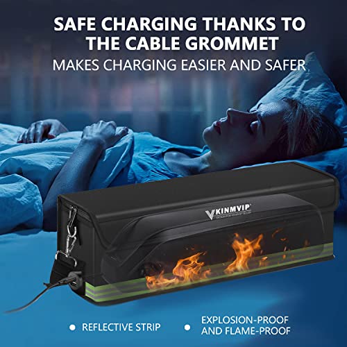 Lipo Battery Safe Bag Explosionproof, Large Capacity Fireproof Bag for Ebike Battery Charging and Storage