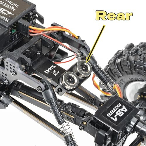 RampCrab AX24 Invisible Body Shell Mount, Magnetic Body Post Set for 1/24 RC Crawler Car AX24 XC-1 Upgrades Accessories, Aluminium Alloy, Black - color: black