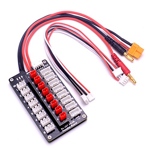 YoungRC JST Parallel Charging Board 2-3S Lipo Battery Balance Charge Board with JST Connectors for RC Drone Helicopter