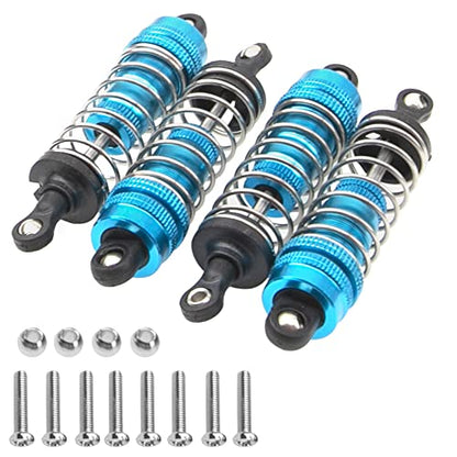 4Pack Vgoohobby 144001 Shock Absorber Damper Suspension Shocks Upgrade Parts Compatible with WLtoys 144001 124018 124019 1/14 RC Car Buggy (Blue)