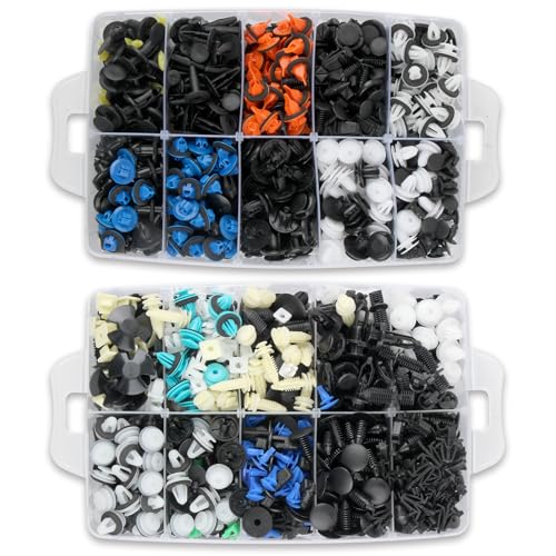 Car Retainer Clips 1501 PCS, 55 Sizes Car Panel Trim Clips Kits, Auto Push Fasteners for Ford GM Toyota Honda Chrysler BMW Benz Nissan Subaru Mazda Chevy GMC - size: 1501PCS
