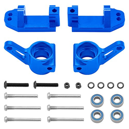 OGRC Caster Block Steering Blocks for Traxxas 2WD Slash/Stampede（Blue） | L&R Aluminum Alloy 2WD Caster Block & Steering Blocks for 1/10 Traxxas Slash Stampede Rustler 2WD RC Truck - color: Blue