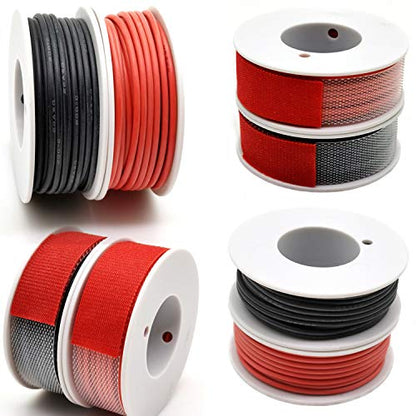 20 awg Silicone Electrical Wire Cable 2 Colors 23ft Each | 20 Gauge Hookup Wires kit Stranded Tinned Copper Wire Flexible and Soft for DIY - style: 20awg-2 Spool-23FT