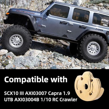 GLOBACT 2PCS Brass Portal Knuckle Weights 170g Steering Cover Housing for AXAIL SCX10 III AXI03007 Capra 1.9 UTB AXI03004 1/10 RC Crawler Upgrade Parts