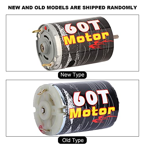 540 Brushed Motor Spare Part Accessory for 1/10 RC Car Boat Model, High - Purity Copper Windings with Super Large Bearing, Precisely Balanced Rotor for Stable Performance (M540-60T) - size: M540-60T