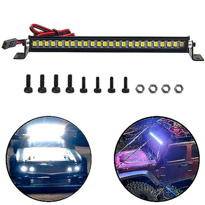 4.72" RC 24Led LED Light Bar Roof LED Lamp Body Shell Roof Light Compatible with Traxxas TRX-4 SCX10 90046 D90 SCX10 II CC01 Redcat Gen7 1/10 RC Crawler Car Truck