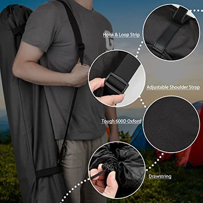 Xxerciz Folding Chair Bag Camp Chair Replacement Bag, Protective Carrying Chair Bag with Adjustable Shoulder Strap for Coleman, Coastrail, Kijaro, GCI Camping Chair, Gray (Chair is not Included) - color: Grey