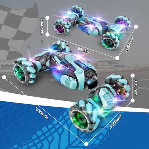 ZMMB Gesture Sensing RC Stunt Car - Best Gifts for Boys 6-12 Year Old 360° Rotating 4WD Remote Control Transform Hand Controlled Car Birthday Presents for Kids Age 7 8 9 10 11 yr - color: Rc Stunt Car