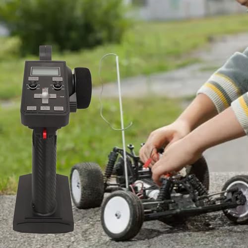 2.4GHz 6 Channel Transmitter Receiver, Professional RC Remote Controller for Car Boat 300m Ground Range, LCD Screen