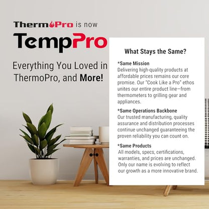 TempPro TX-2B 915MHz Additional Humidity Sensor Fitting Outdoor Waterproof Transmitter for Indoor Outdoor Thermometer Wireless Outside Thermometer and Temperature Monitor (Previously ThermoPro)