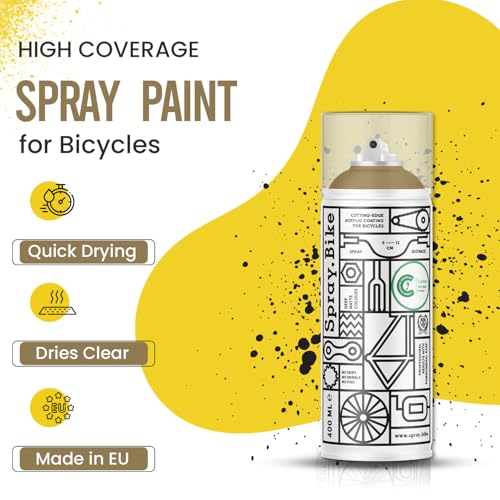 Spray.Bike Spray Paint - Calcott (Warm Beige-Brown) | Designed Mainly for Bicycles | Multi-Use Acrylic Spray Paint for Metal, Plastic | High Coverage Bike Paint, 400ml - color: Calcott