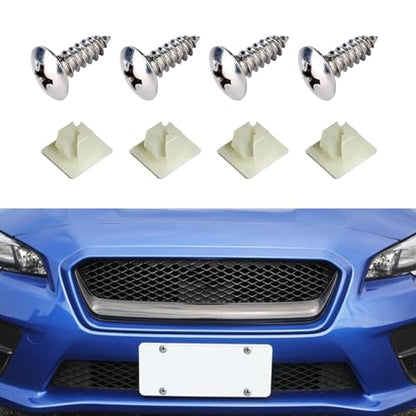 License Plate Screws with Nylon Inserts - Stainless Steel Rust Proof License Plate Screws for Securing License Plates, Frames & Covers 4755299 3907444 A11719 - color: White-K6