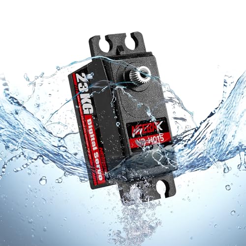 23KG Low Profile Digital Servo and 25T Servo Arm,High Torque Full Metal Gear for 1/10 RC Car On-Road Touring Drift Car/Robot/Boat