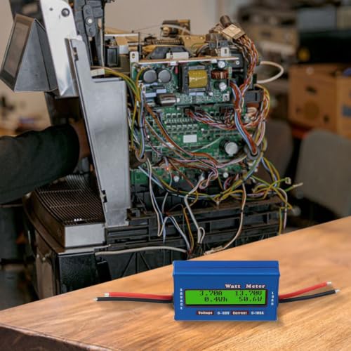 DC Power Analyzer 100A Solar Meter for Battery Test - LCD Display Energy Monitor 4-60V