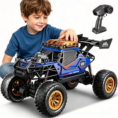 Extra Large 1:6 Scale Remote Control Car for Kids,4WD Full-proportional Off Road Mega RC Monster Trucks，19.5 Inch 2.4Ghz Rock Crawler Toy All Terrain Climbing, Christmas Birthday Gift for Kids Adult