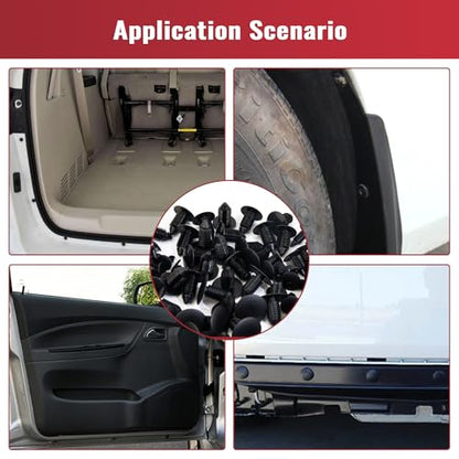 160 Pcs Christmas Tree Style Retainer Clips & Nylon Bumper Shield Fastener Rivets 6mm 7mm 8mm 9mm 10mm 11mm Xmas Tree Retainers Universal Car Vehicle Truck Body Door Panel Push Pins - size: 160pcs