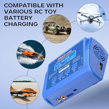 B6AC 80W Lipo Balance Charger 6A Discharger for 1S-6S LiPo Life Li-ion RC Battery