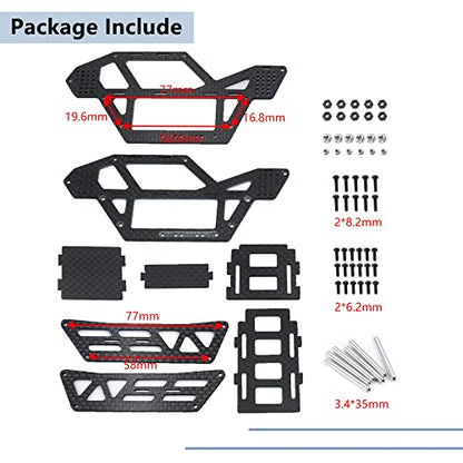 MORLORDY RC Carbon Fiber Chassis Frame Roll Cage Body Shell for 1/24 RC Crawler Car SCX24 Body Upgrades AXI00001 AXI00002 AXI00004 AXI00005 AXI00006 AXI90081 Accessories