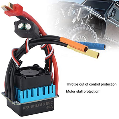 RC Waterproof 45A Sensorless Brushless ESC for High Performance RC Cars