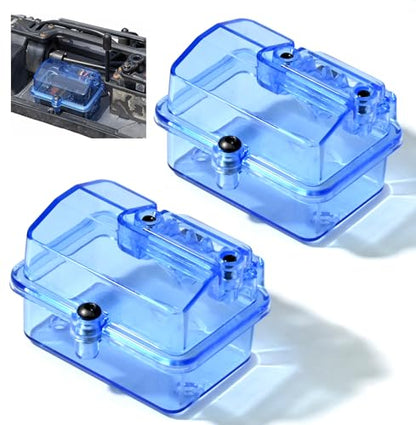 2PCS Receiver Waterproof Sealed Boxs, ESC Dustproof Transparent Protective Case for Huanqi727 Traxxas TRX4 1/10 RC ESC Box with Easy Mounting, Lightweight Design for RC Model Receiver