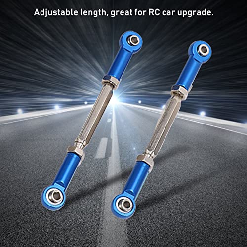 Drfeify 6Pcs Aluminum Alloy Adjustable Push Rods, Turnbuckle Rod Linkage Accessories with 5 Colors, for RC Car Series Upgrade (Blue) - color: Blue