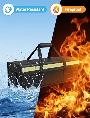 E-Bike Battery Safe Bag Explosionproof - Large Capacity Fireproof Lipo Bag for Ebike Battery Charging and Storage(L 19.2x5.5x5.9Inches) - size: L 19.2x5.5x5.9Inch