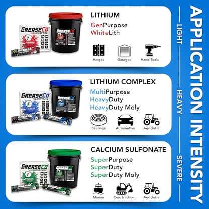 Wheel Bearing Grease Tube | Lithium Complex | High Temp | Axle | Automotive | Tractor | Truck | Ball Joint | CV | Marine Boat | Grease Gun Cartridge | Blue | Single Cartridge | NLGI 2 | Multipurpose