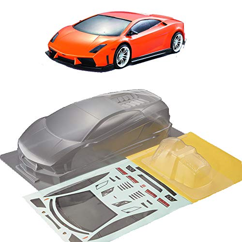 1/10 Scale RC Onroad Racing Drift Touring Car Transparent Clear Lexan Body Shell (Gallardo LP 560-4) - style: Gallardo LP 560-4