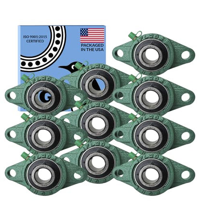 PGN UCFL204-12 (10 Pack) 2-Bolt Flange Bearing 3/4" Bore - size: 10, style: UCFL204-12