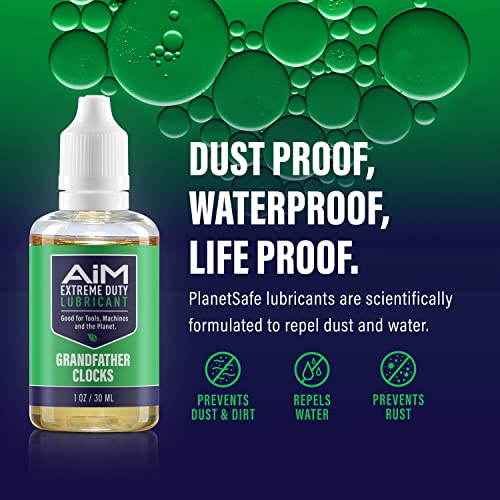 AiM Clock Oil & Cleaning Kit - 1 oz - High-Performance Clock Oil for Grandfather Clocks - Includes Pen Oiler - Essential for Antique Clock Care & Maintenance - Made in the USA - size: 1 oz Clock Oil