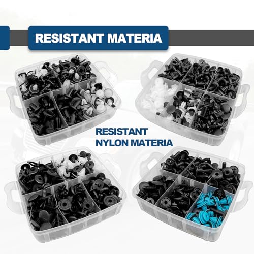 1101PCS Car Door Trim Panel Clips Kit, Car Retainer Clips Auto Push Pin Rivets Set - 32 Most Popular Sizes and 1 Pcs Fastener Remover Remover for GM Ford Mazda Chrysler Benz Subaru Toyota Honda
