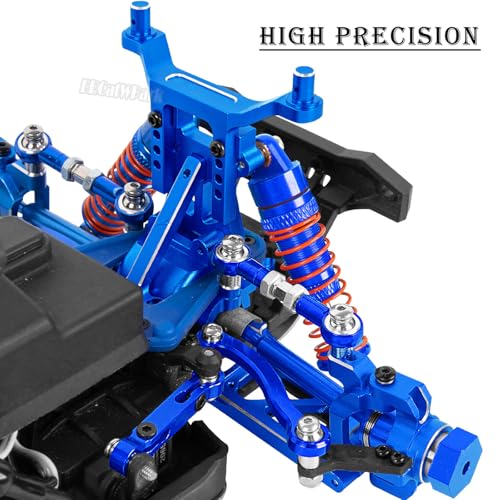 RC Upgrades Part for 1/18 LaTrax Teton,Chassis,A Arms,Drive Shaft Axles,Caster Block,Steering Blocks,Rear Stub Axle Carriers,Links,Differential Housing,Shocks,Shock Tower,Body Mounts,Navy Blue - color: (Navy Blue)
