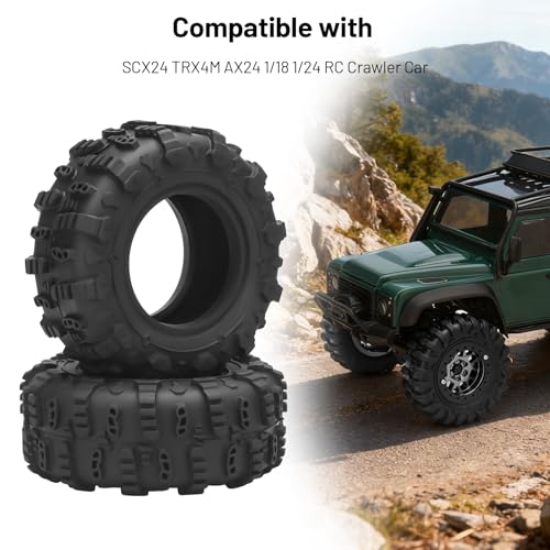 1.3 Crawler Tires, daitoku 65 * 25 * 33mm 1.3 RC Tires for SCX24 TRX4M AX24 1/18 1/24 RC Crawler - Style B - style: Style B